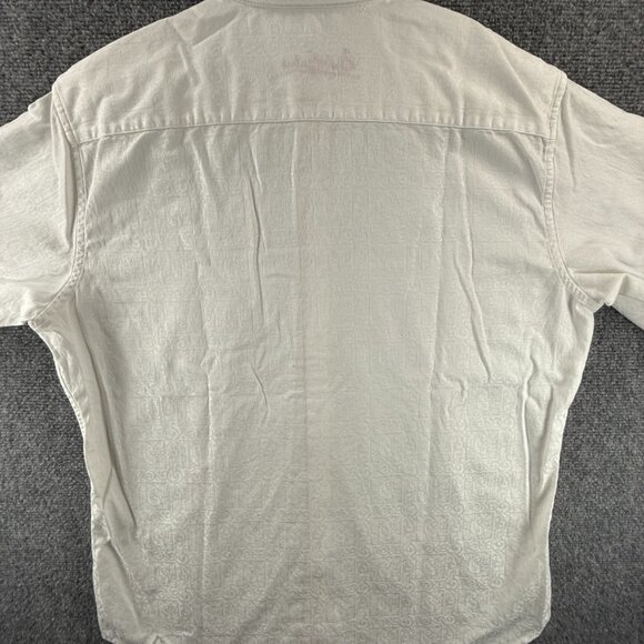 Robert Graham Geometric Medium White Mens Long Sleeve Button Up Bold Shirt Adult - Picture 14 of 14